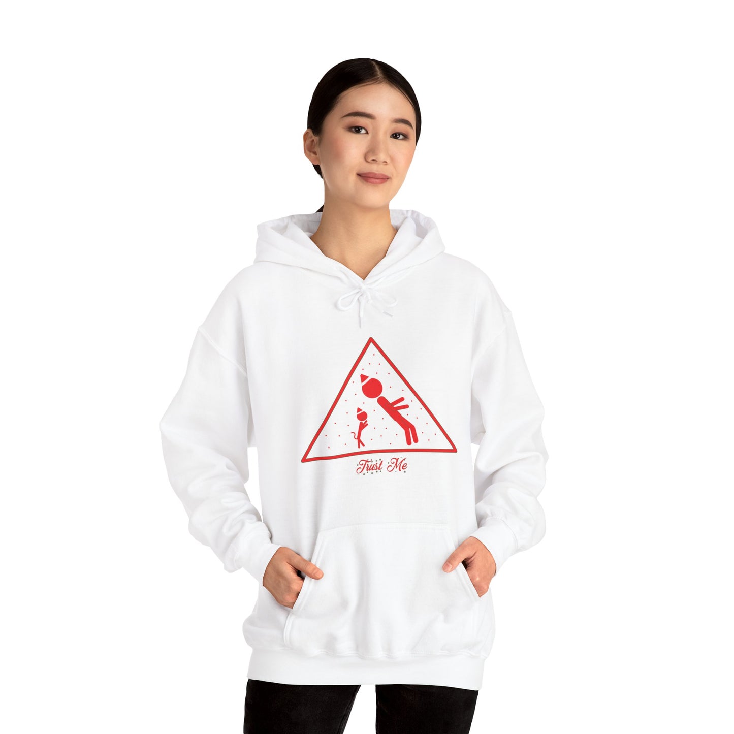 White Christmas Trust Fall Hoodie