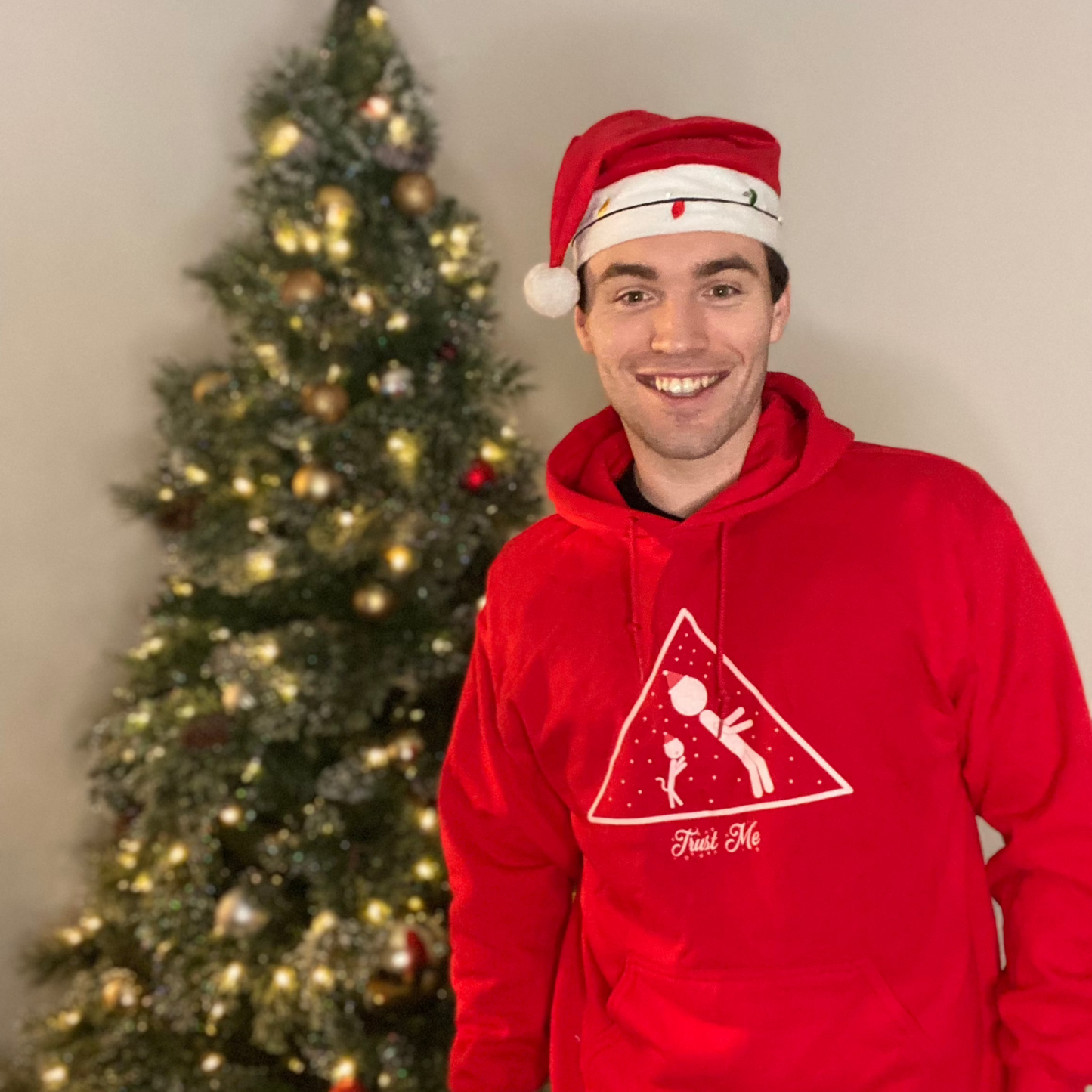 Red Christmas Trust Fall Hoodie